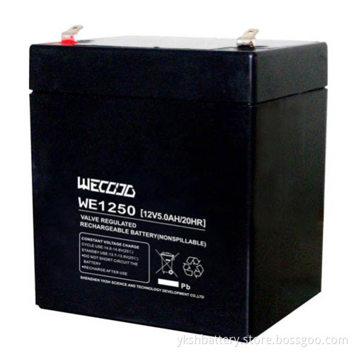 WE1250 lead acid batteries for Emergency lighting system